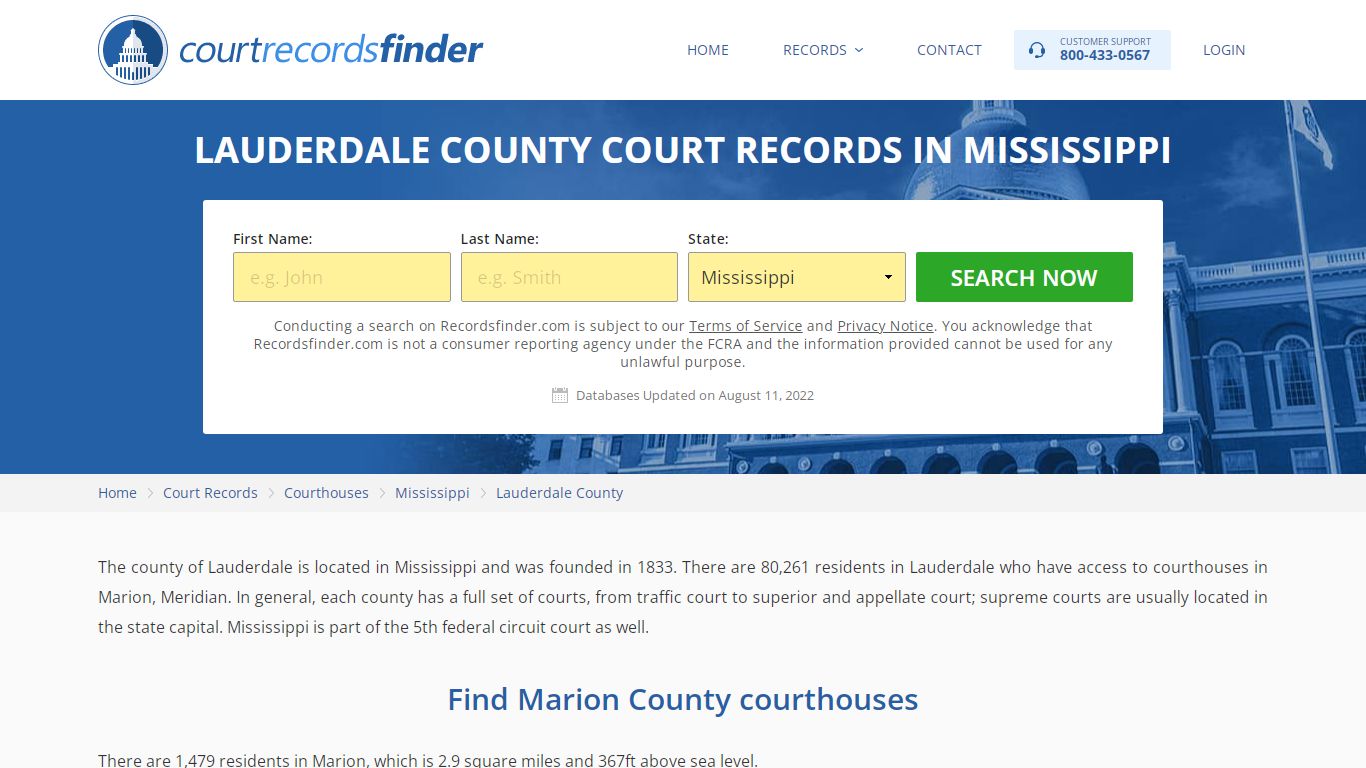 Lauderdale County, MS Court Records - Find Lauderdale ...